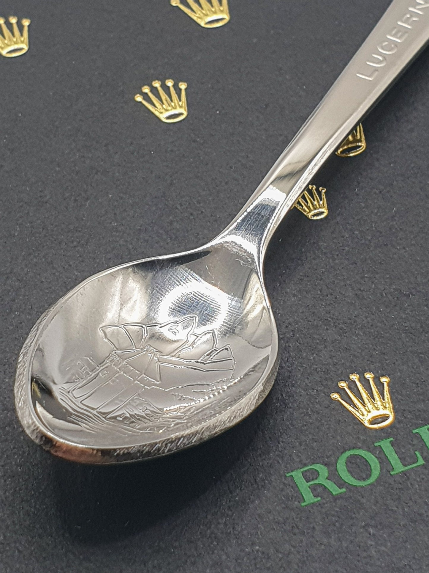 Rolex Espresso Löffel Lucerne Bucherer - Versilbert - Silber - Neu