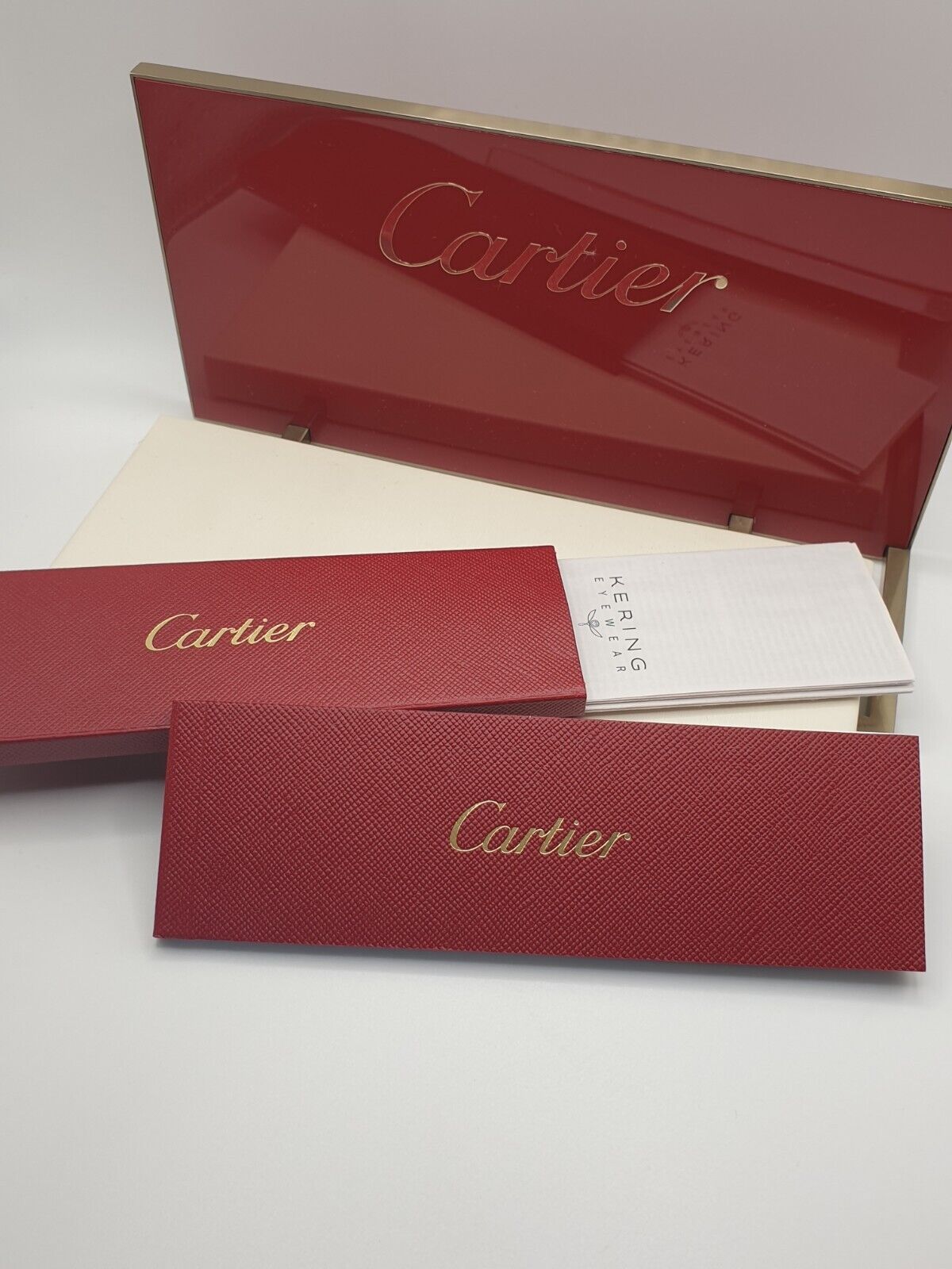 Cartier Etui/ Brillenbox - Rot-Gold - Wie Neu Inkl. Papiere