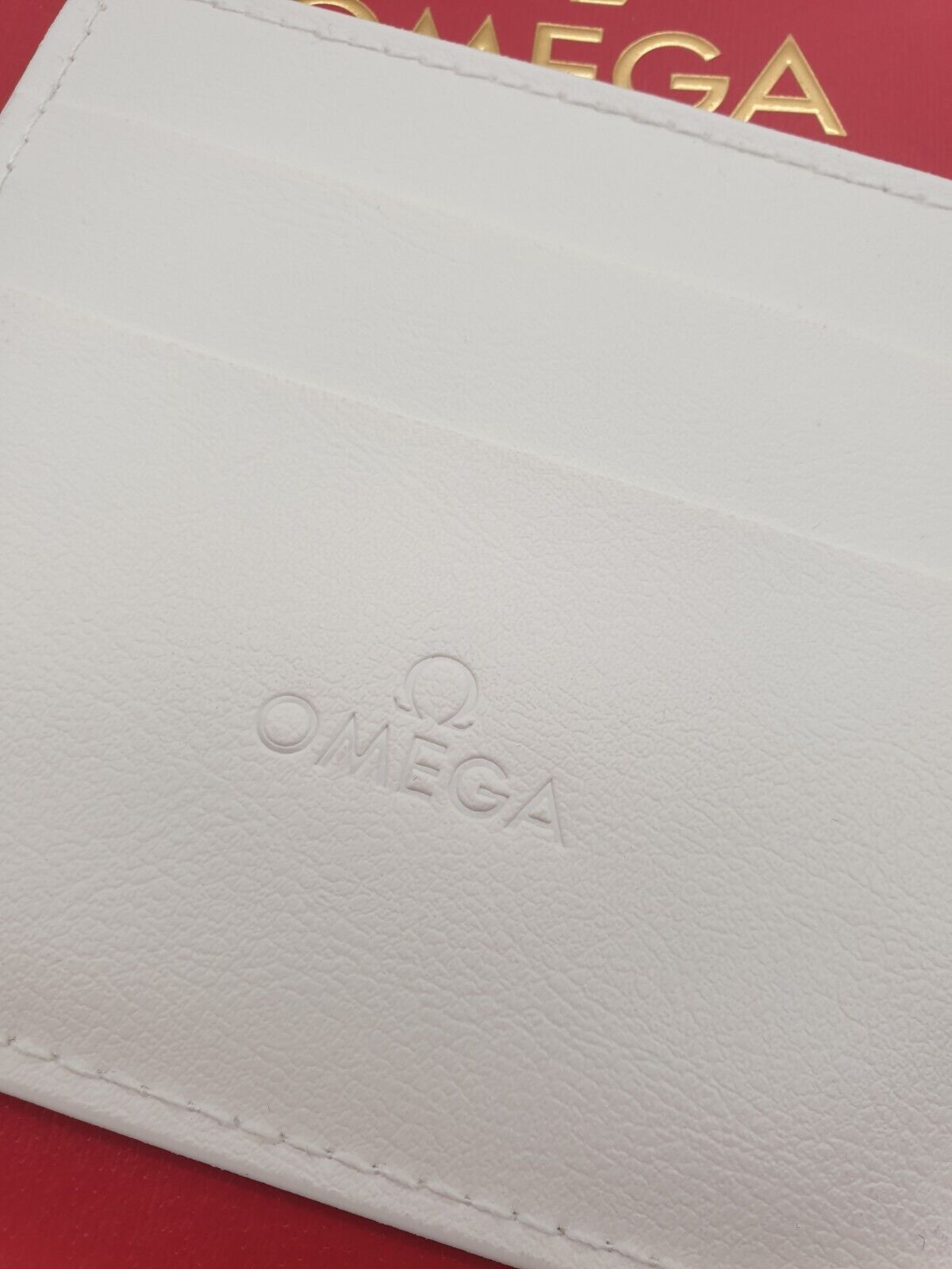 Omega Card Holder /Kartenhalter /Etui Weiß - Neu