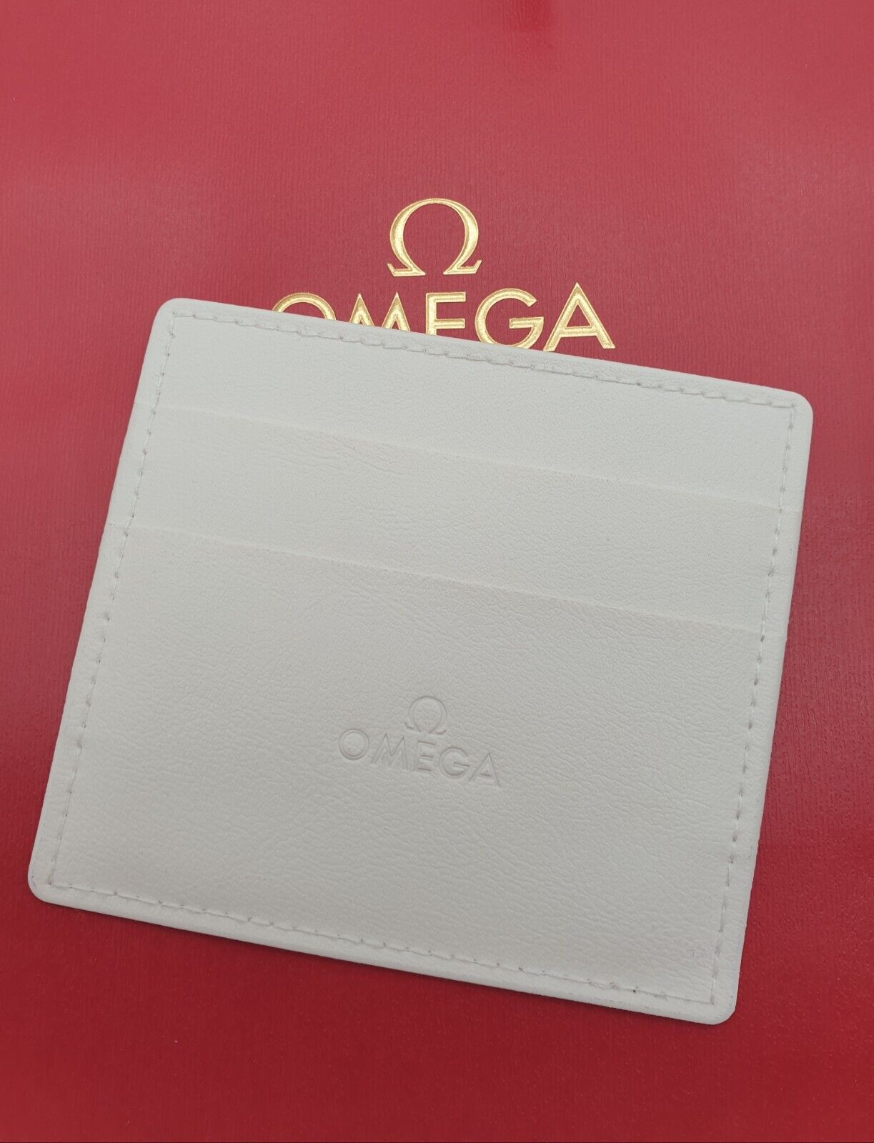 Omega Card Holder /Kartenhalter /Etui Weiß - Neu