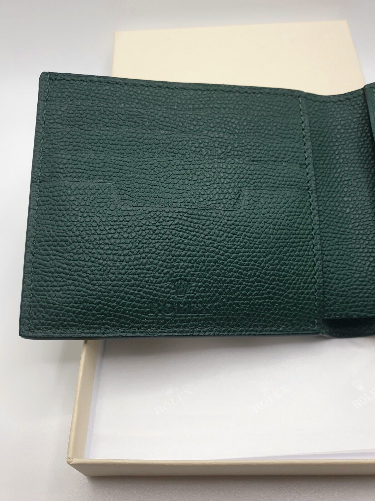 Rolex Brieftasche Portemonnaie Wallet Leder/Leather Grün/Green Inkl. OVP