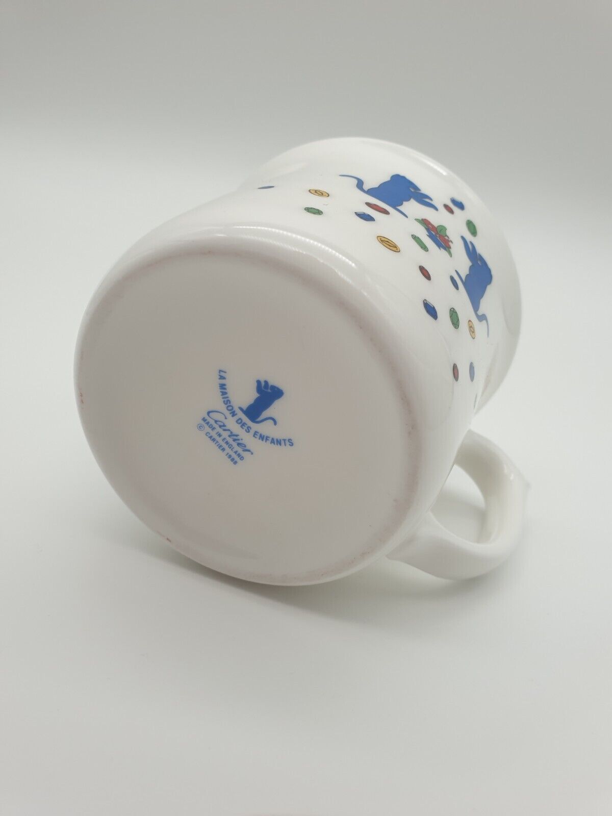 Cartier Kindertasse Weiß/Blau - Wunderbarer Zustand - Geschirr / Service