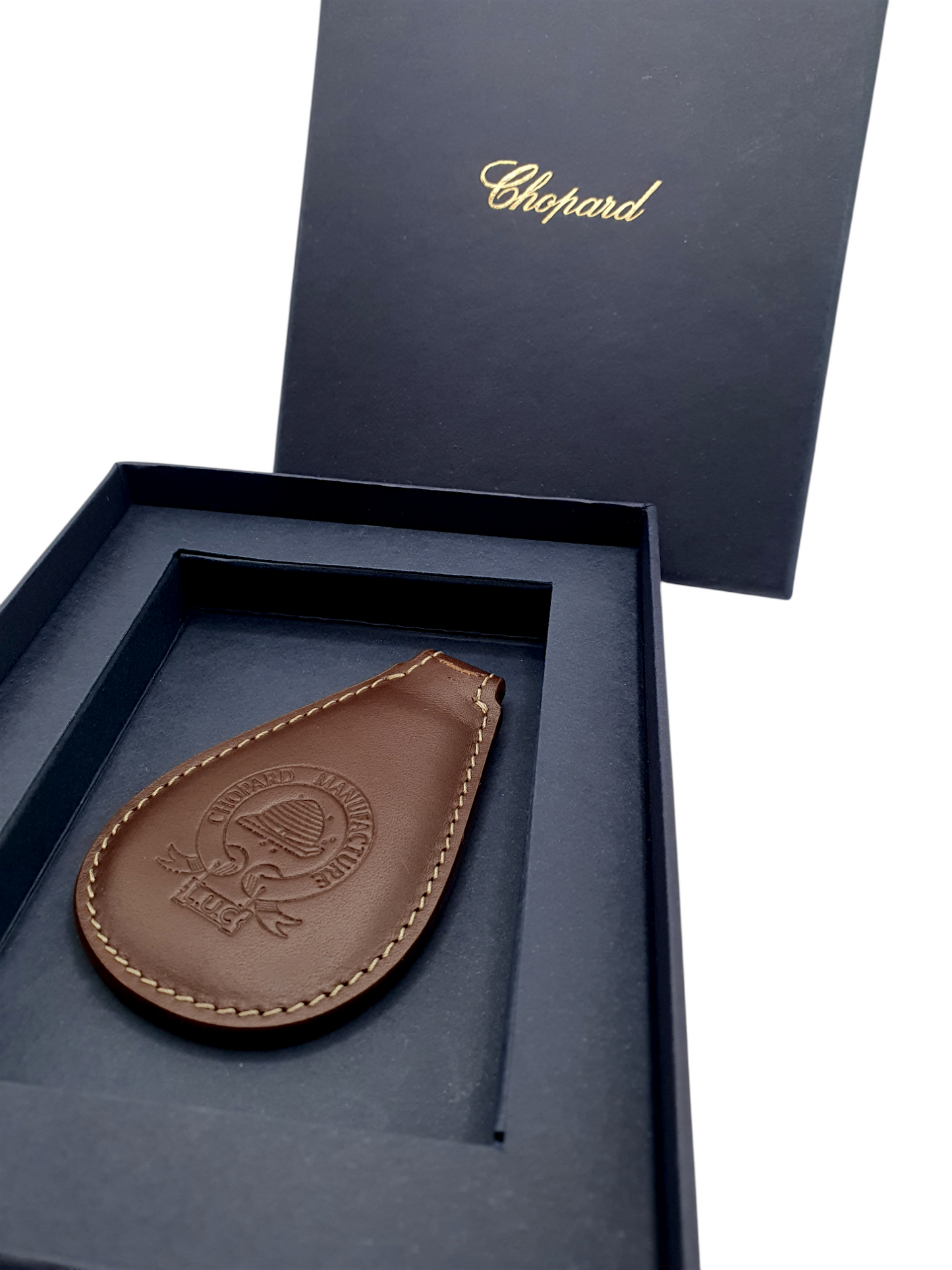 Chopard Schlüsselanhänger Leder Braun mit Box