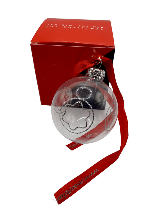 Montblanc Christbaumkugel Transparent mit Logo und Box