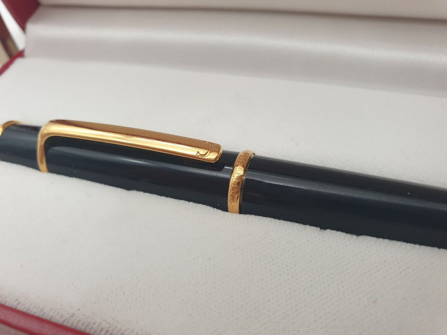 Cartier Diabolo Kugelschreiber + Box Papiere Vintage - OVP - Schwarz-Gold